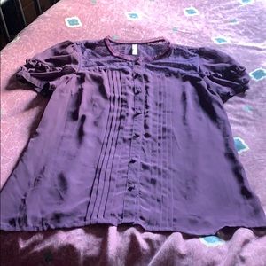 Purple Lace Xhilaration Blouse